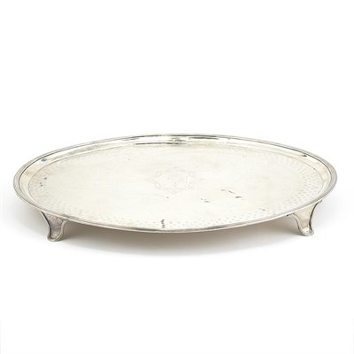 Lot 206 - George III Silver Tray Makers mark WT, London,...