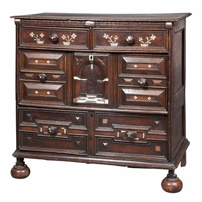 Lot 173 - Dutch Baroque Ivory & Bone Inlaid Ebony and...