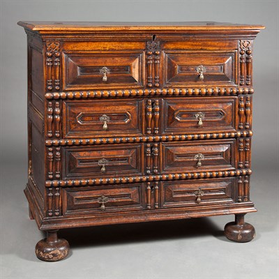 Lot 201 - Charles II Walnut Coffer Late 17th century The...