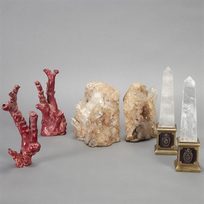 Lot 144 - Pair of Neoclassical Style Rock Crystal...