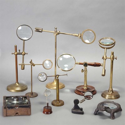 Lot 115 - Group of Ten Magnifying Glasses Including...