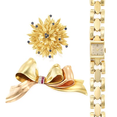 Lot 434 - Group of Gold, Diamond and Gem-Set Jewelry