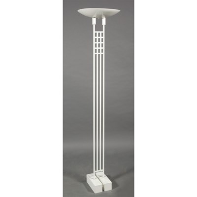 Lot 394 - 20th Century Design Floor Lamp White painted...