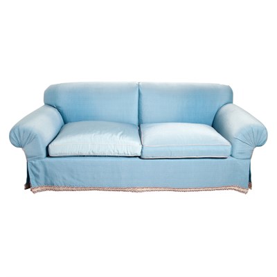Lot 89 - Pair of Upholstered Sofas Length 6 feet 6 inches.