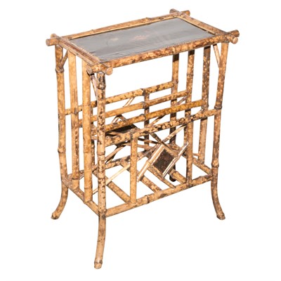Lot 96 - Lacquered and Bamboo Table Occasional...
