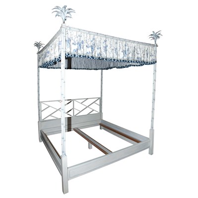 Lot 95 - John Rosselli Painted Wood Palm Bedstead With...