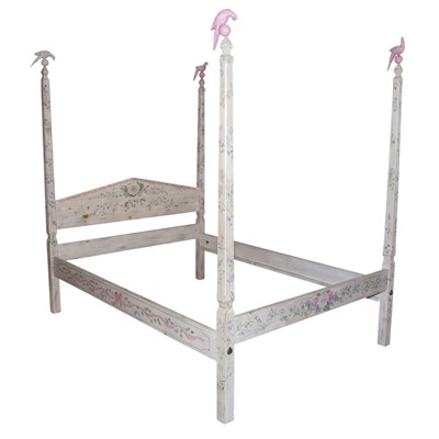 Lot 70 - John Rosselli Painted Four-Poster Bedstead...