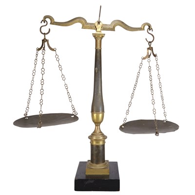 Lot 352 - English Brass and Sheet Metal Scale 19th...