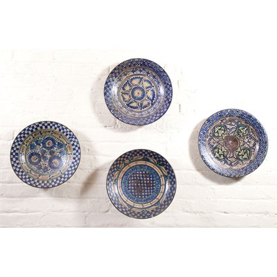 Lot 116 - Group of Four Continental Polychrome Decorated...