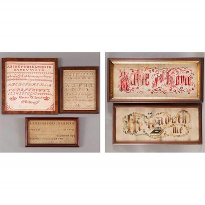 Lot 103 - Group of Five Framed Needlepoint Pictures...