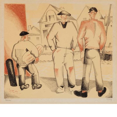 Lot 92 - Jean-Emile Laboureur (1877-1943) LES PECHEURS...