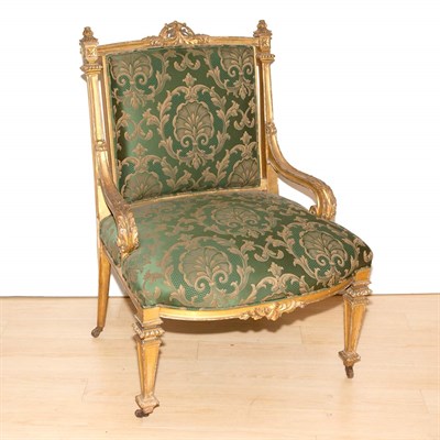 Lot 188 - Louis XV Style Gilt-Wood Fauteuil