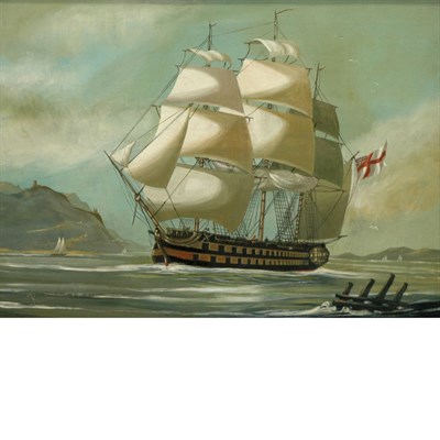 Lot 29 - British School 20th Century British Ship with...