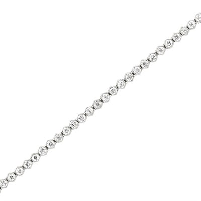 Lot 401 - Platinum and Diamond Bracelet