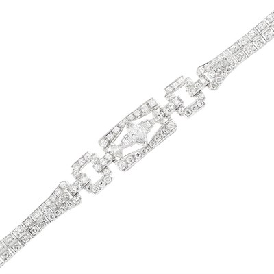 Lot 426 - Platinum and Diamond Bracelet