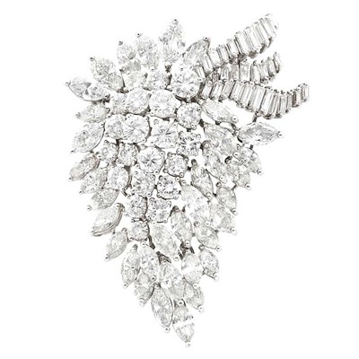 Lot 992 - Platinum and Diamond Brooch