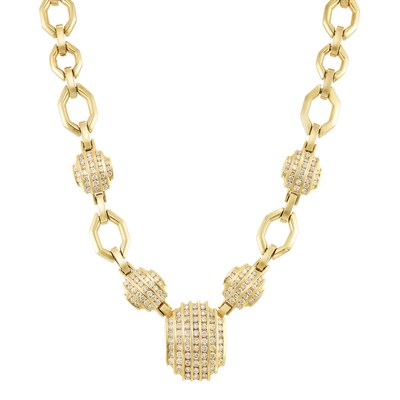 Lot 65 - Gold and Diamond Necklace