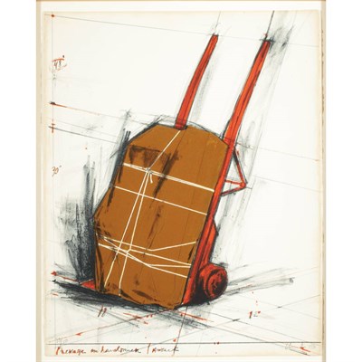 Lot 49 - Christo (b. 1935) PACKAGE ON HANDTRUCK,...
