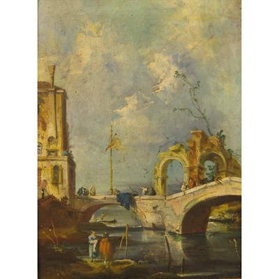 Lot 45 - Manner of Francesco Guardi Capriccio of...
