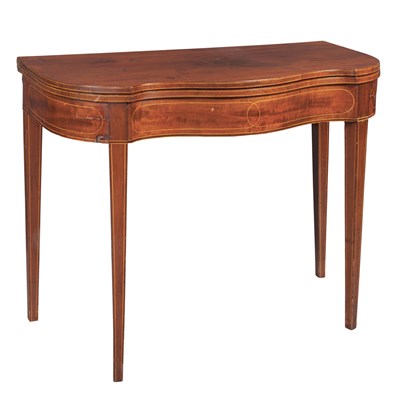 Lot 227 - Federal Style Mahogany Fold-Over Games Table...
