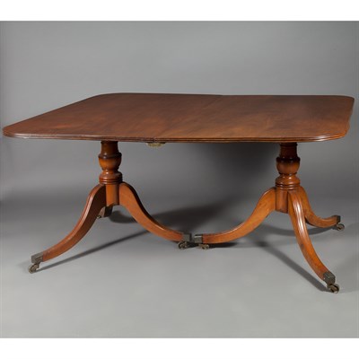 Lot 525 - George III Style Mahogany Triple Pedestal...