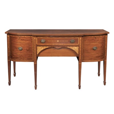 Lot 174 - George III Style Inlaid Mahogany Sideboard Of...