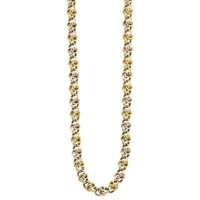 Lot 603 - Two-Color Gold Chain Necklace