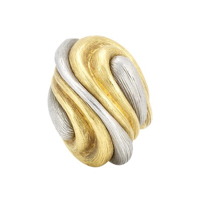 Lot 152 - Fluted Gold and Platinum Ring, Henry Dunay