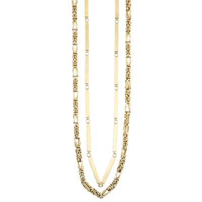 Lot 52 - Two Gold Chain Necklaces