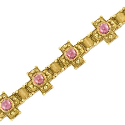 Lot 748 - Gold and Cabochon Pink Tourmaline, Barry Kieselstein-Cord