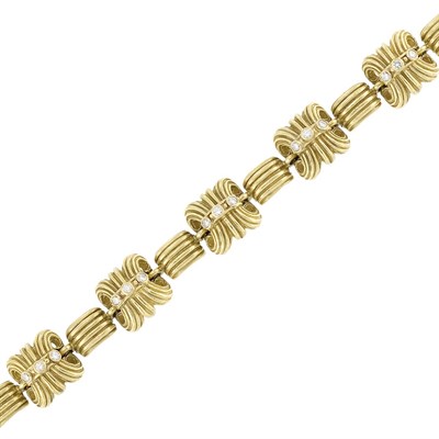 Lot 149 - Gold and Diamond Bracelet