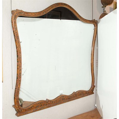 Lot 339 - Rococo Style Floral Painted Mirror Height 46...