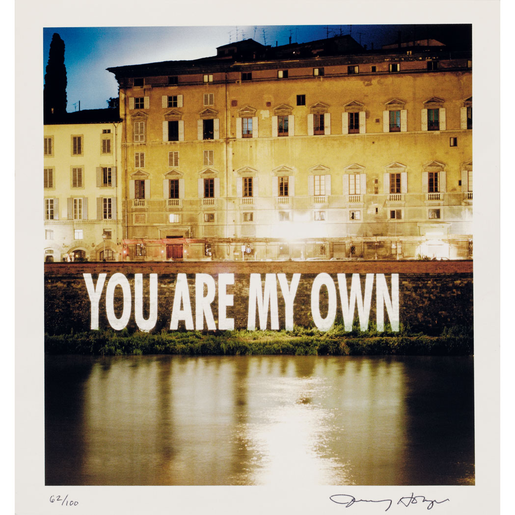 Lot 90 - [HOLZER, JENNY] (b. 1950) [You Are My Own]. C...