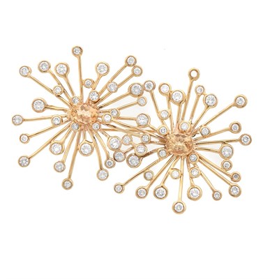 Lot 463 - Gold, Gem-Set and Diamond Brooch