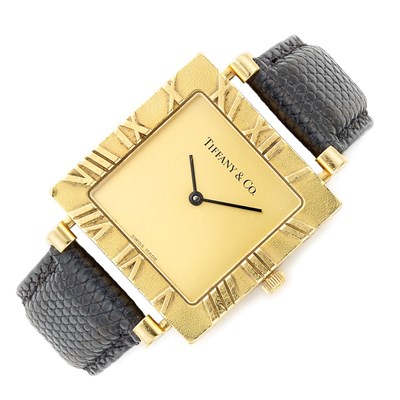 Lot 125 - Lady's Gold 'Atlas' Wristwatch, Tiffany & Co.