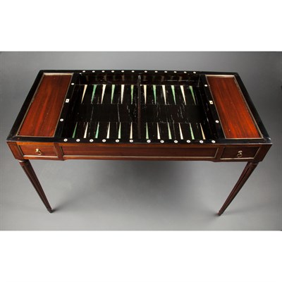 Lot 356 - Louis XVI Brass Bound Part Ebonized Ivory...