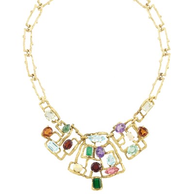 Lot 658 - Gold and Gem-Set Necklace