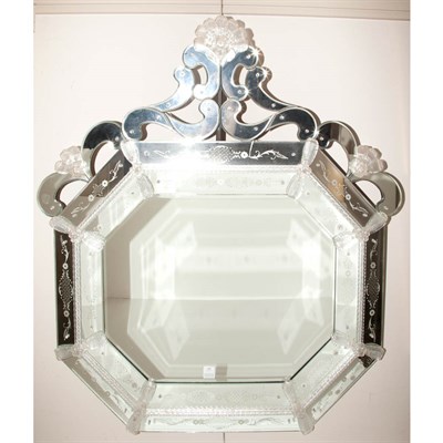 Lot 272 - Venetian Style Mirror Framed Mirror Height 52...