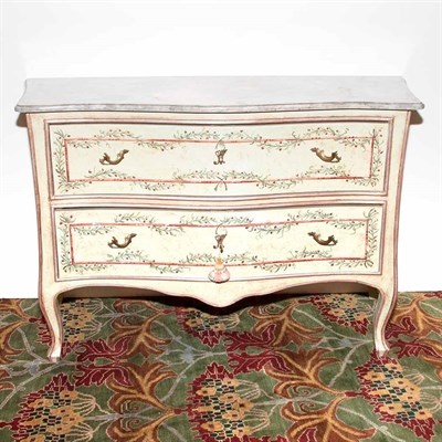 Lot 386 - Rococo Style Painted Wood Commode Height 34...