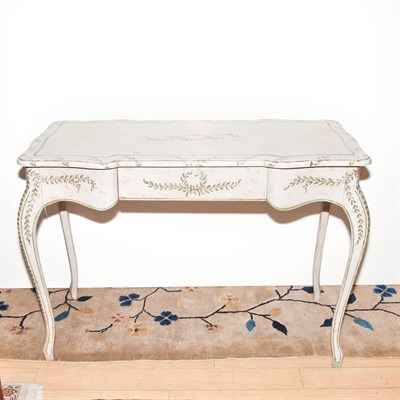 Lot 259 - French Provincial Style Painted Wood Desk...