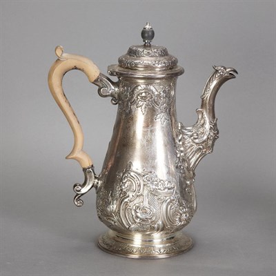 Lot 344 - George III Silver Coffee Pot Charles Wright,...