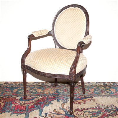 Lot 426 - Pair of George III Mahogany Armchairs 18th...