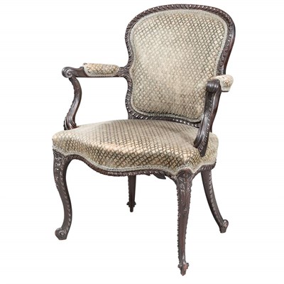 Lot 160 - George III Style Mahogany Armchair 19th...