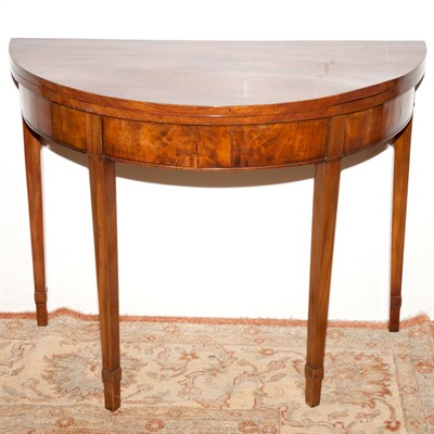 Lot 492 - George III Mahogany Fold-Over Games Table...