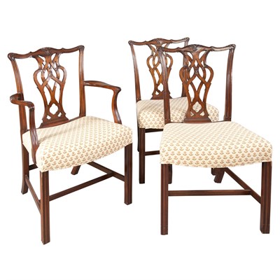 Lot 474 - Set of Ten George III Style Mahogany Dining...