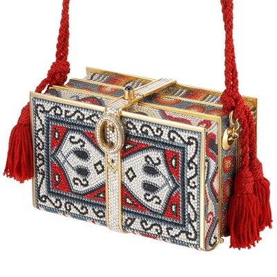 Lot 1011 - Multicolored Rhinestone Stack of Books Evening Purse, Judith Leiber