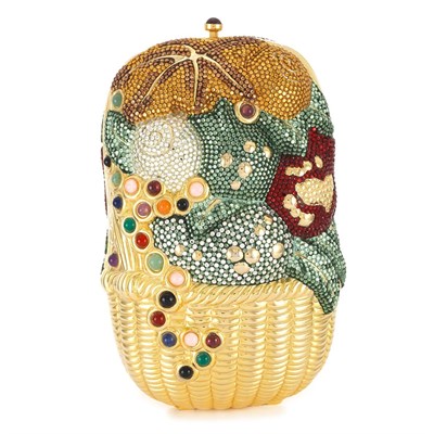 Lot 1000 - Multicolored Rhinestone Fruit Basket Evening Purse, Judith Leiber