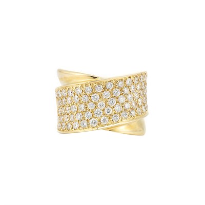 Lot 66 - Gold and Diamond Band Ring