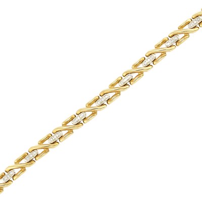 Lot 142 - Gold and Diamond Bracelet