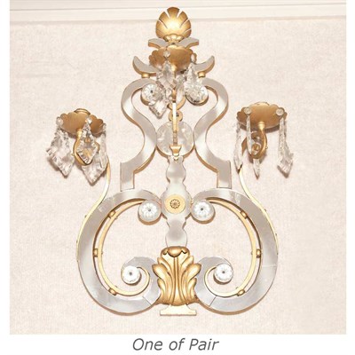 Lot 453 - Pair of Italian Style Gilt-Metal and Glass...